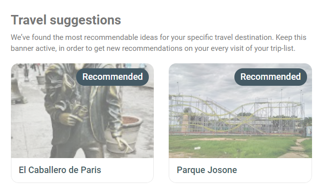Travel suggestions