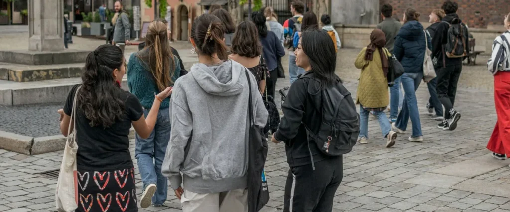 Best cities for study trips in Europe - students exploring a historic European city